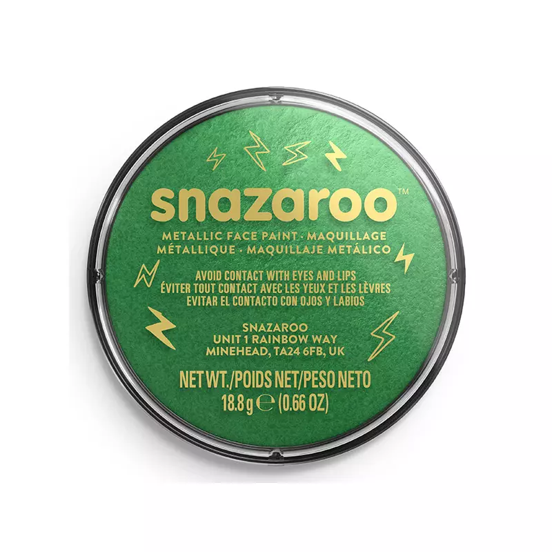 Snazaroo arcfesték korong - metál zöld, electric green 422