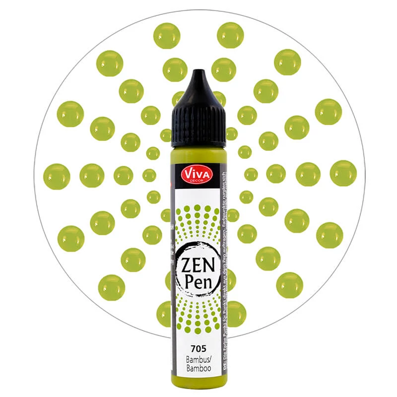 Zen Pen pöttyöző festéktoll, 28 ml - bambusz