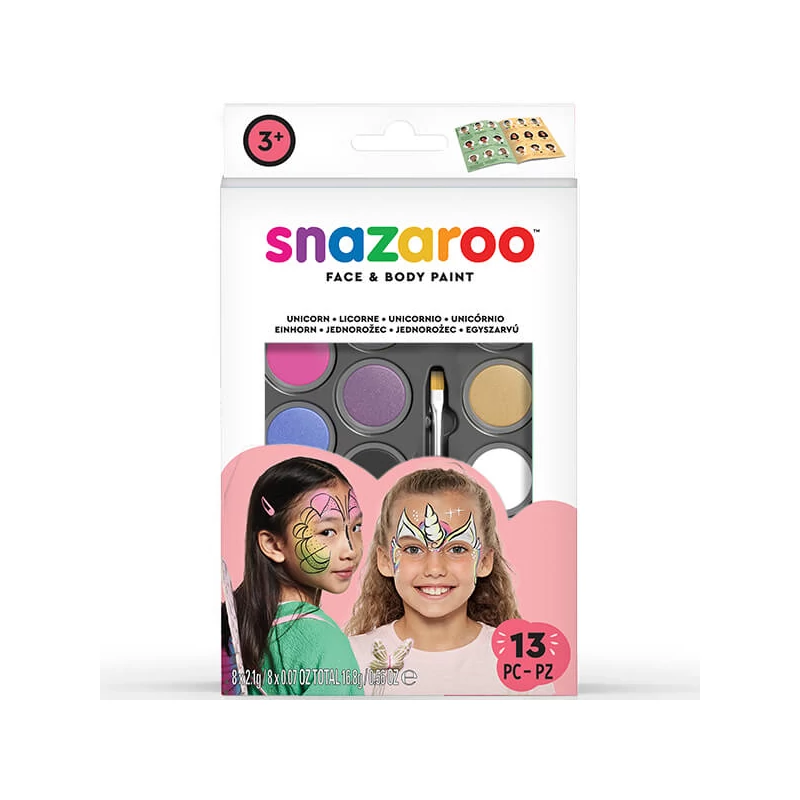 Snazaroo arcfesték készlet - Unikornis, pillangó