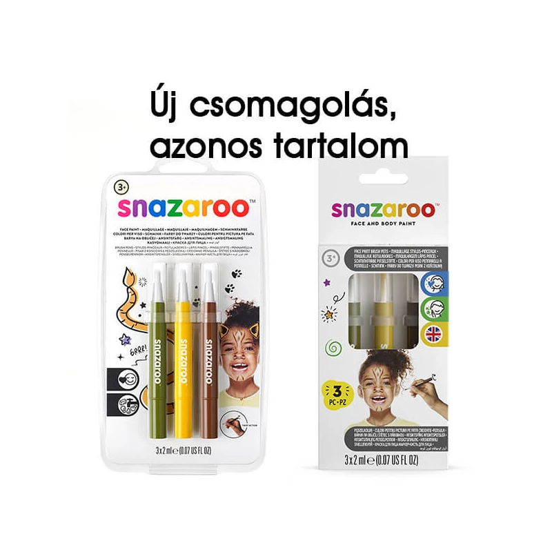 Snazaroo arcfestő toll készlet - Jungle