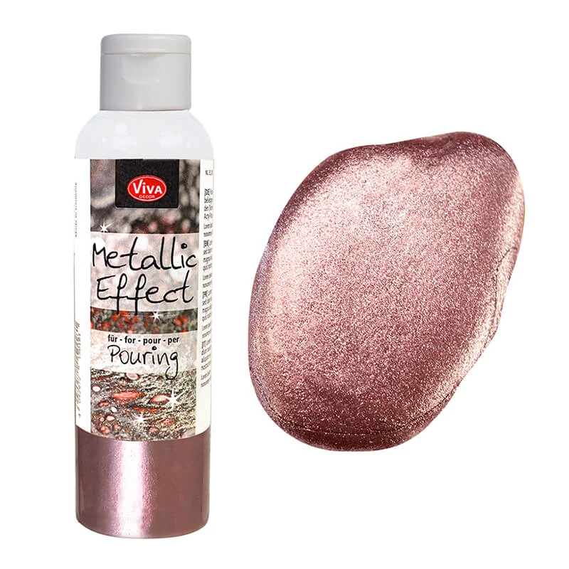 Pouring Metallic Effect festék, 120 ml - rózsaarany