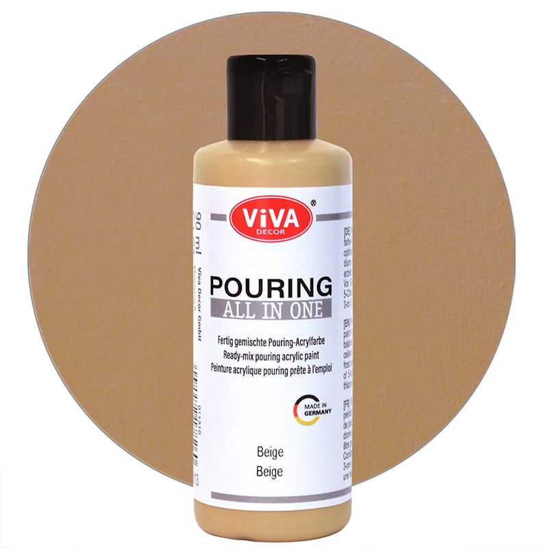 Pouring festék, All in One, 90 ml - bézs