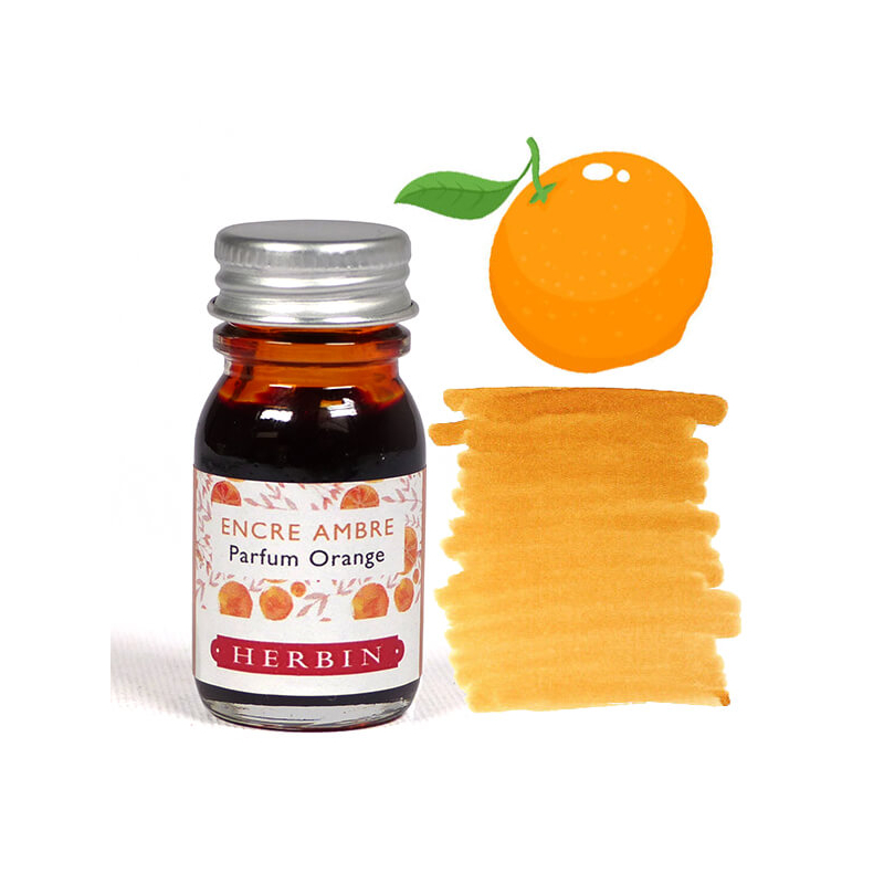 Illatos tinta, J. Herbin, 10 ml - borostyán tinta, narancs illat