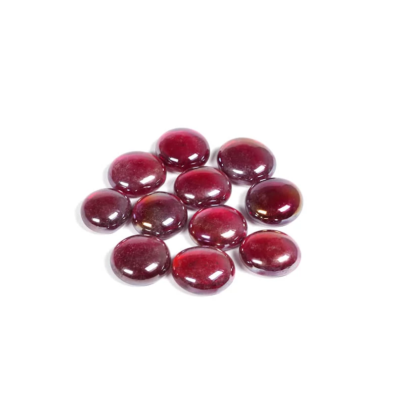  Üvegkavics kör, átlátszó, 50 g - piros