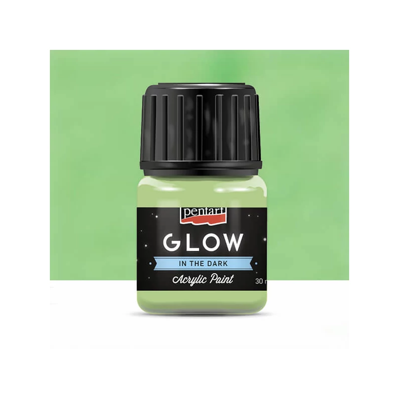 Pentart Glow sötétben világító akrilfesték, 30 ml - zöld