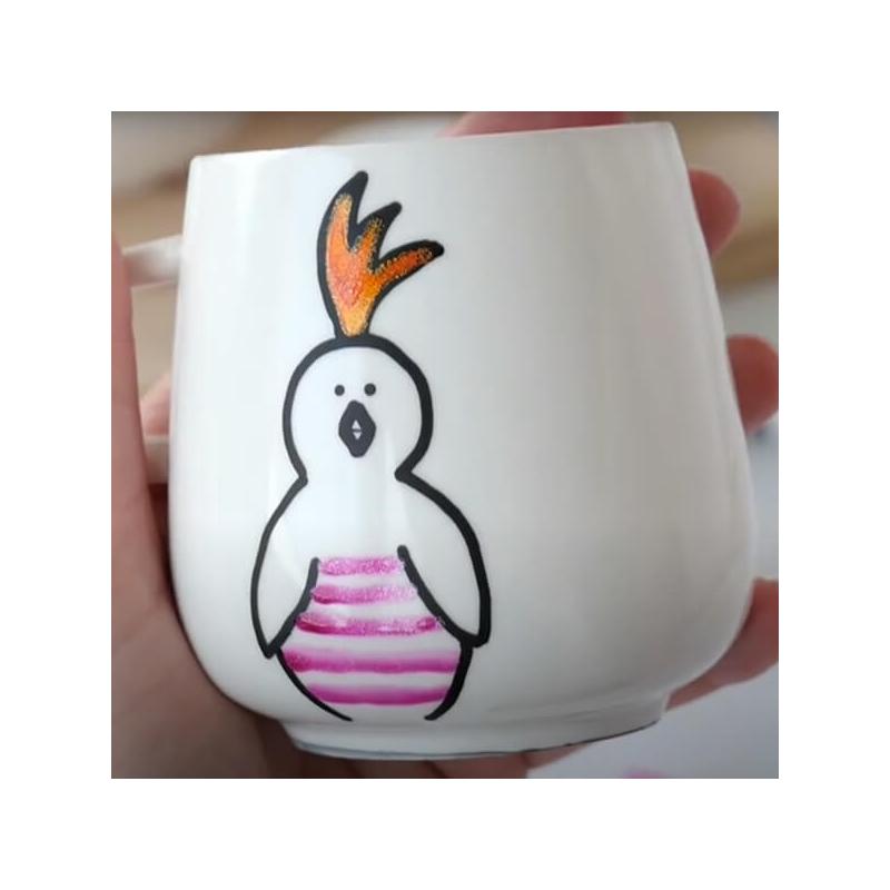 Üveg- és porcelánfilc készlet, Kreul Glitter