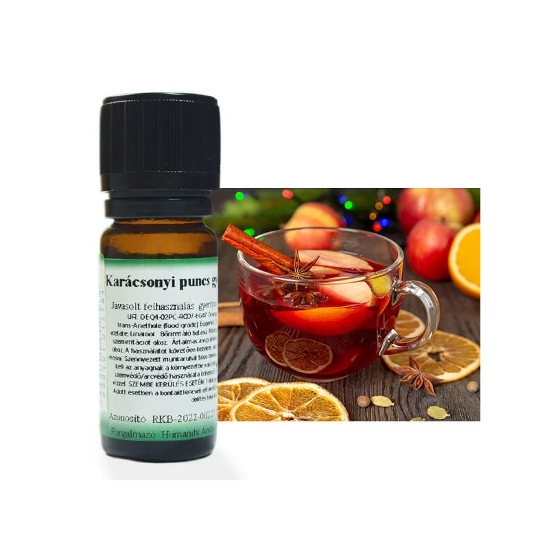 Illóolaj gyertyához, 10 ml - karácsonyi puncs gyertyaillat	