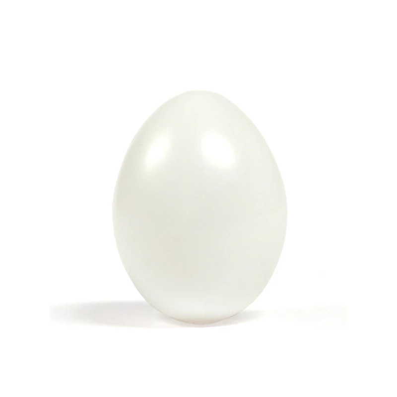 Színes műanyag tojás 6 cm - fehér, beszúrható