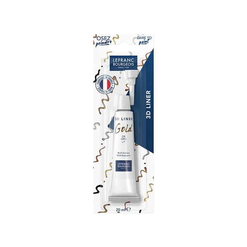 3D Liner kontúrfesték, nem kiégethető, 20 ml - arany