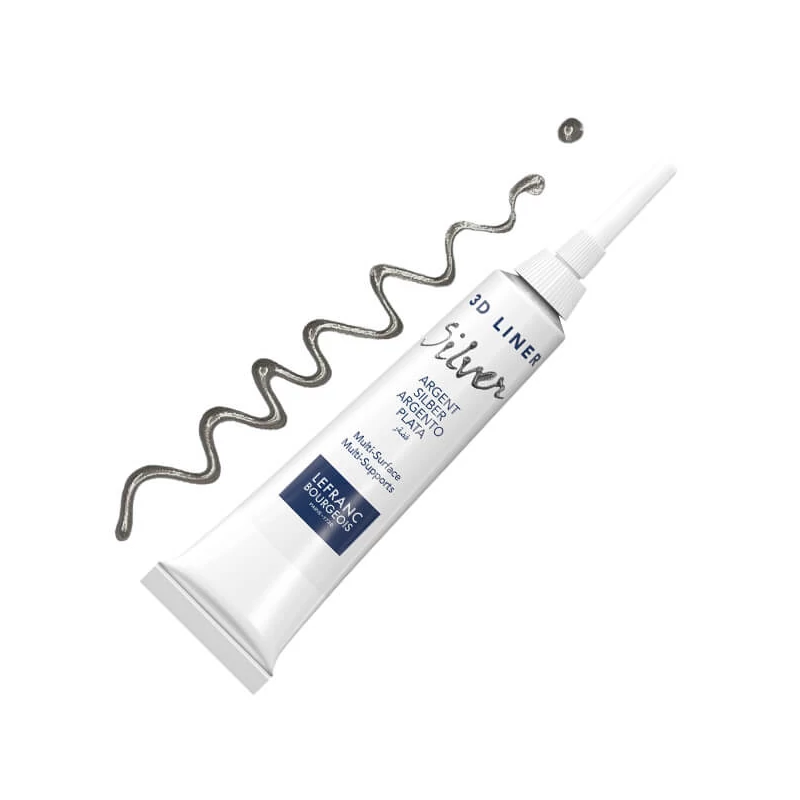 3D Liner kontúrfesték, nem kiégethető, 20 ml - ezüst