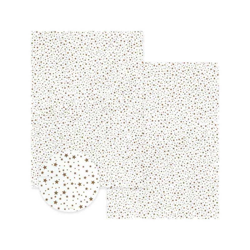 Fotókarton, 50x70 cm - mini csillagos, réz-fehér
