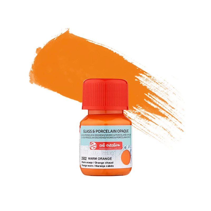 Art Creation üveg- és porcelánfesték, fedő, 30 ml - 2502 warm orange