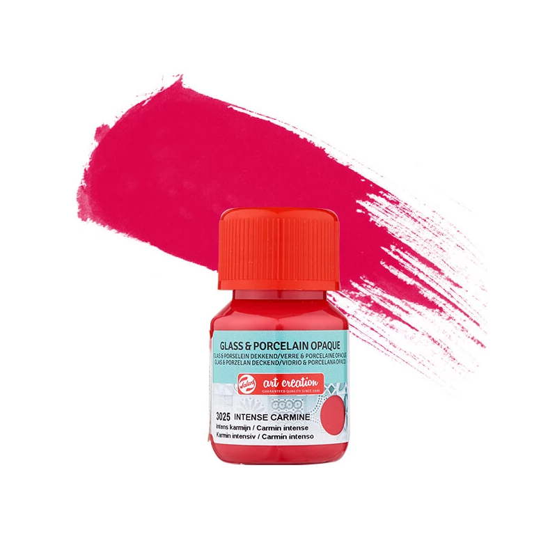 Art Creation üveg- és porcelánfesték, fedő, 30 ml - 3025 intense carmine