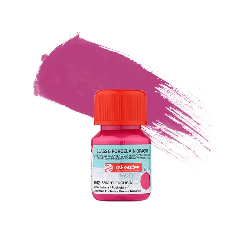 Art Creation üveg- és porcelánfesték, fedő, 30 ml - 3502 bright fuchsia