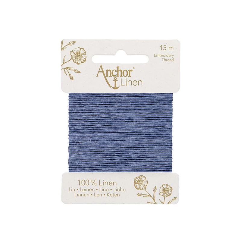 Hímzőfonal, Anchor Linen, 15 m - 32 delfti kék