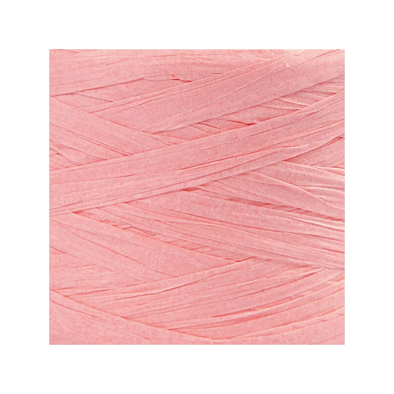 Papír raffia, 100 m - világosrózsaszín