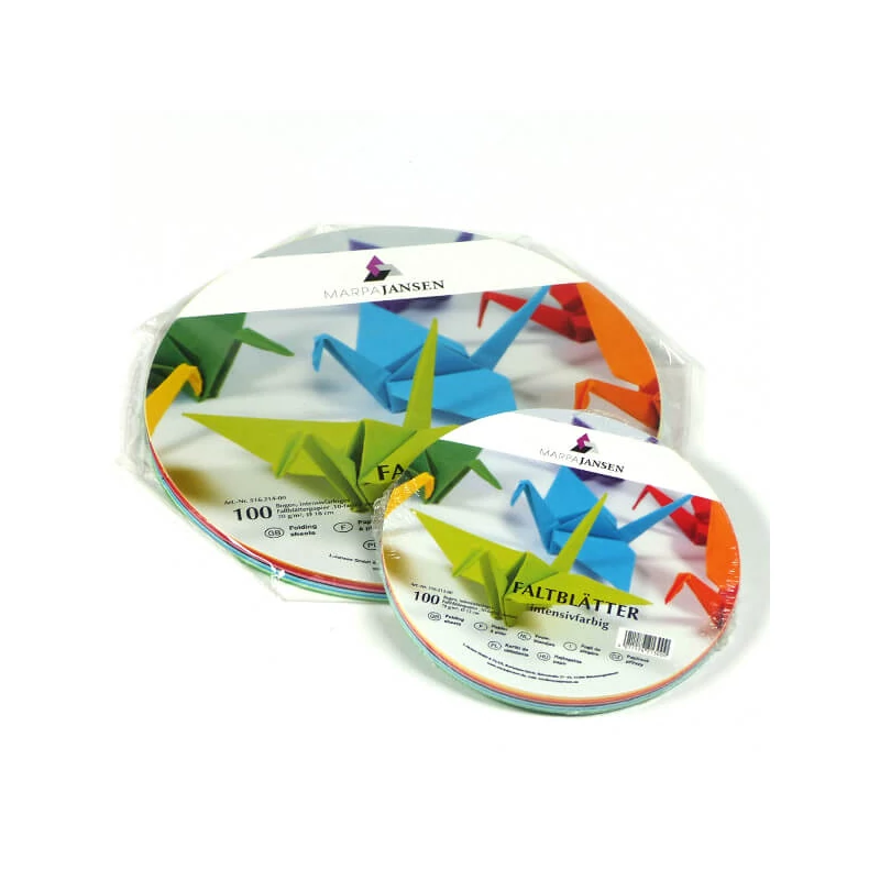 Origami papír, színes - 70 g, 100 lap, 12 cm kör