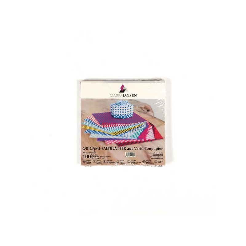 Origami papír, mintás - 70 g, 100 lap, 10x10 cm - vario