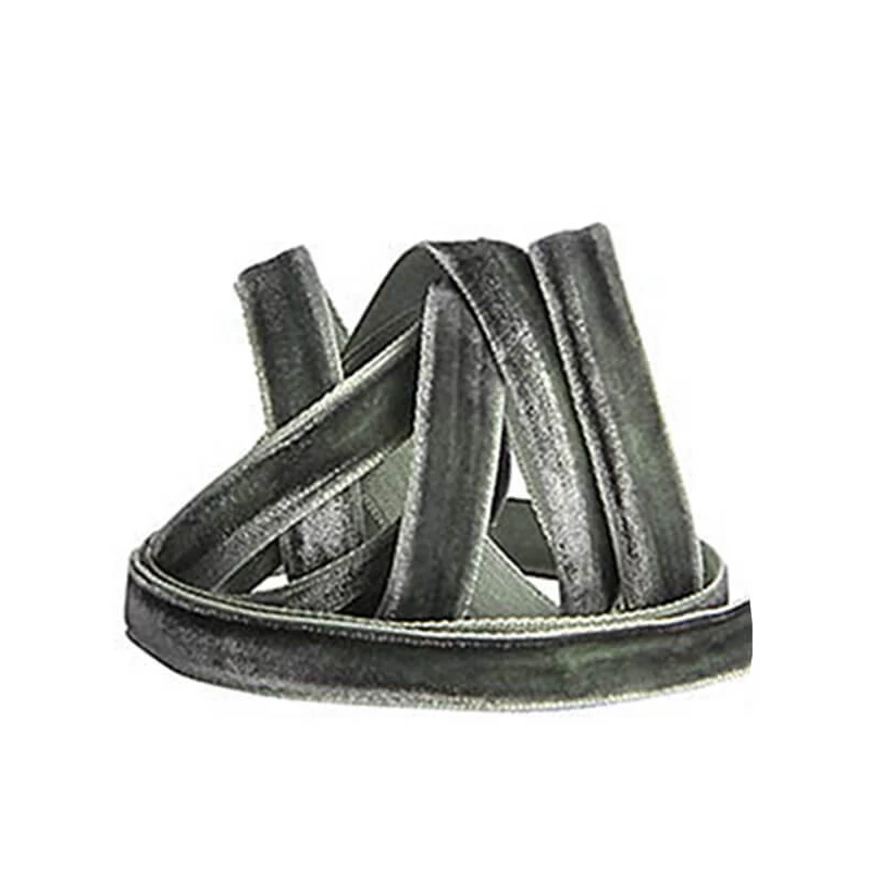 Bársonyszalag, 10 mm, 3 méter - 85 antracit