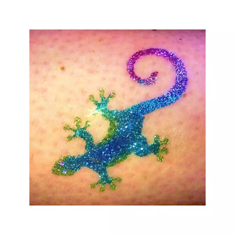 Tetováló sablon, öntapadós stencil - Gyík, gekkó 02