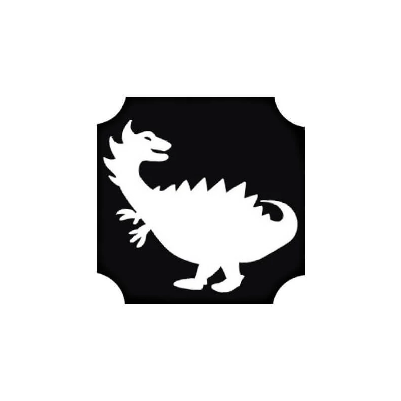 Tetováló sablon, öntapadós stencil - Dínó 01