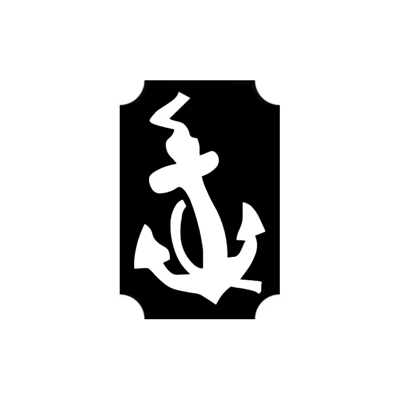 Tetováló sablon, öntapadós stencil - Horgony