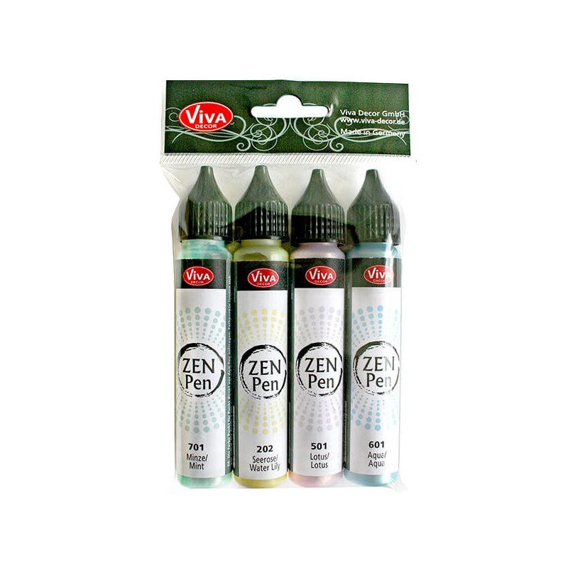 Zen Pen pöttyöző festéktoll készlet, 4x28 ml - Könnyedség