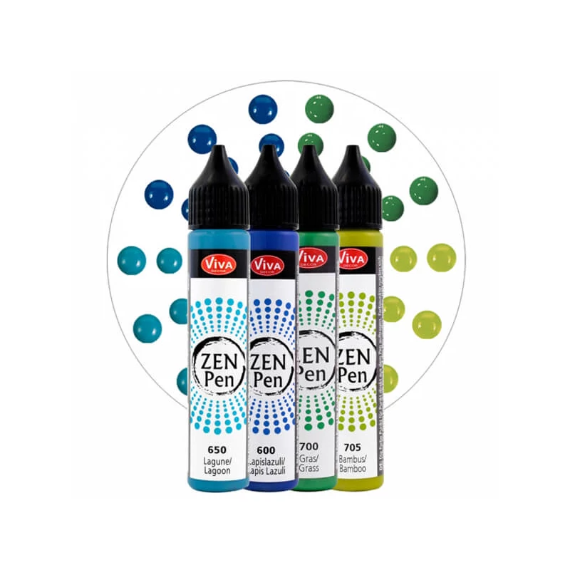 Zen Pen pöttyöző festéktoll készlet, 4x28 ml - Természet ereje