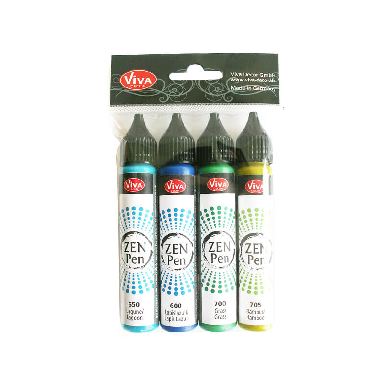 Zen Pen pöttyöző festéktoll készlet, 4x28 ml - Természet ereje