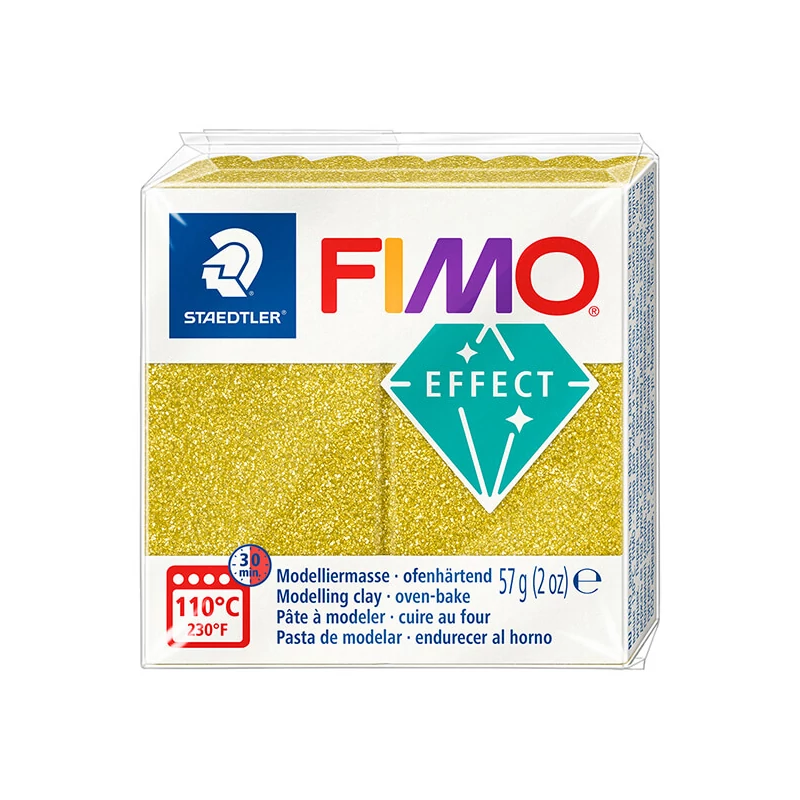 FIMO Effect süthető gyurma, 57 g - csillámos arany (8010-112)
