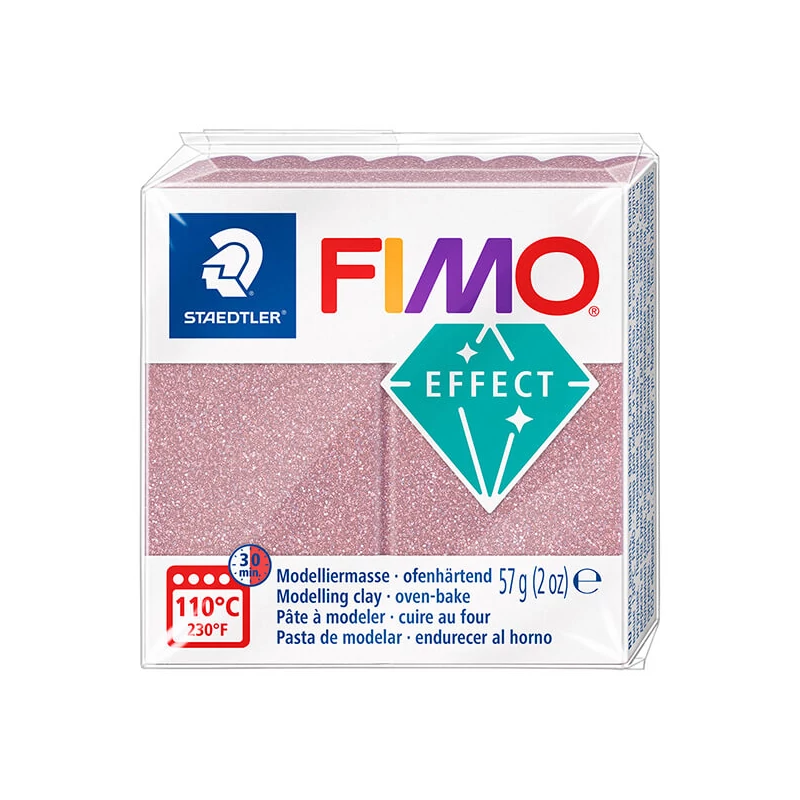 FIMO Effect süthető gyurma, 57 g - csillámos rózsa arany (8010-212)