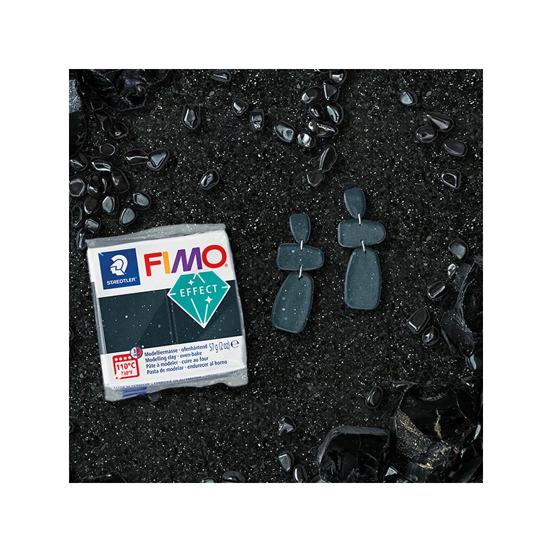 FIMO Effect süthető gyurma, 57 g - kőhatású fekete gránit (8010-903)