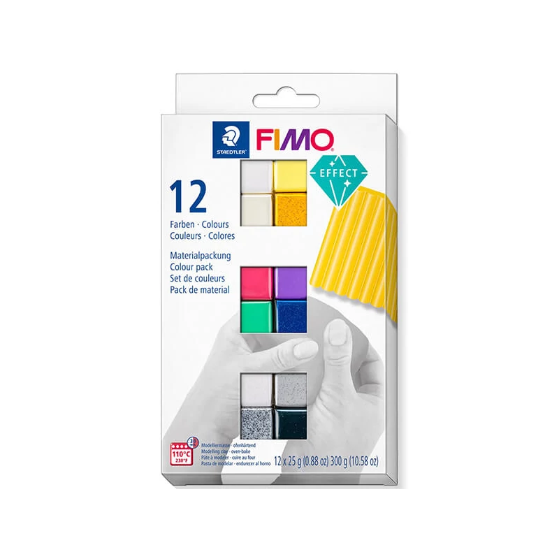 FIMO Effect Colour Pack süthető gyurma készlet, 12x25 g