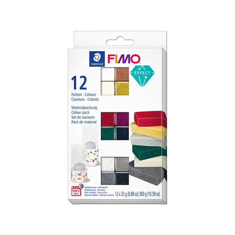 FIMO Effect Colour Pack süthető gyurma készlet, 12x25 g