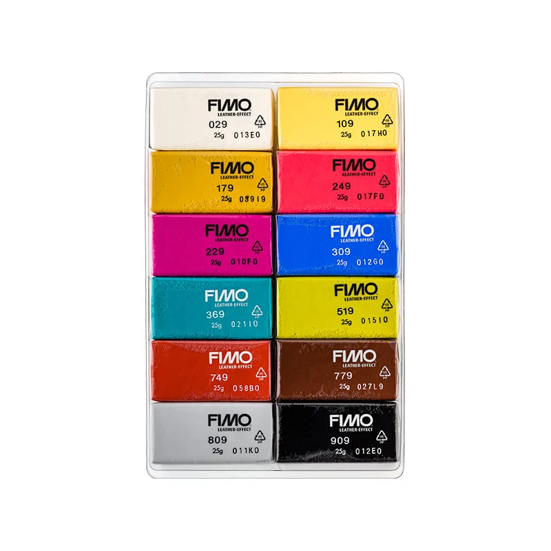 FIMO Effect Colour Pack Leather süthető gyurma készlet, 12x25 g