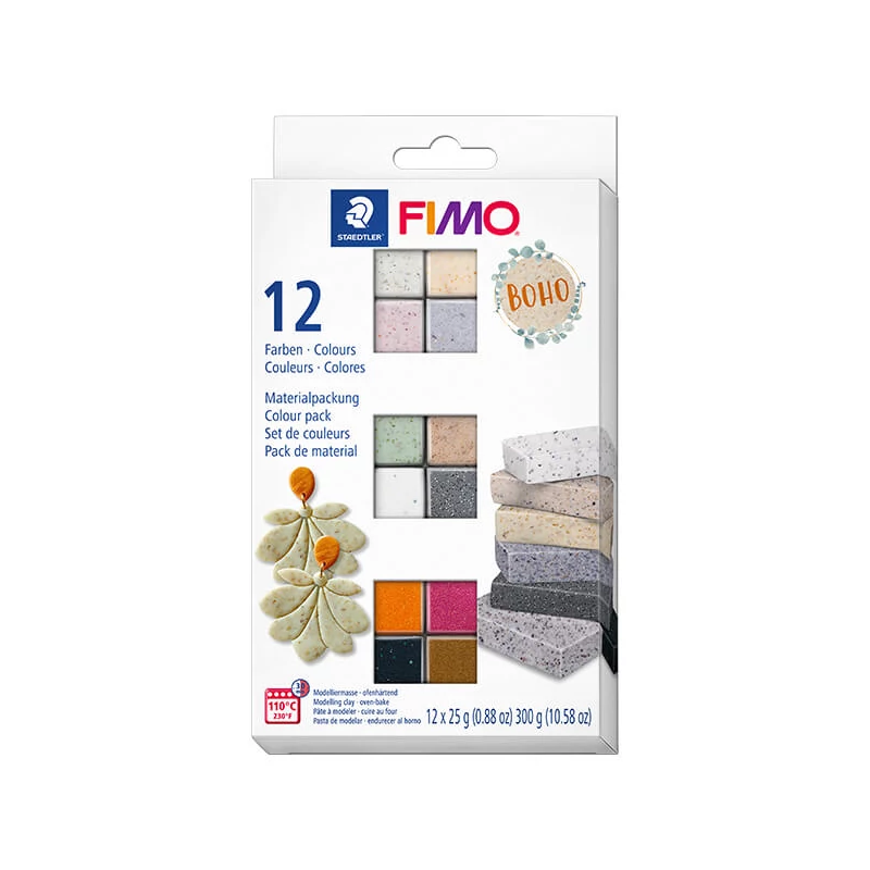FIMO Effect Colour Pack süthető gyurma készlet, 12x25 g - Boho