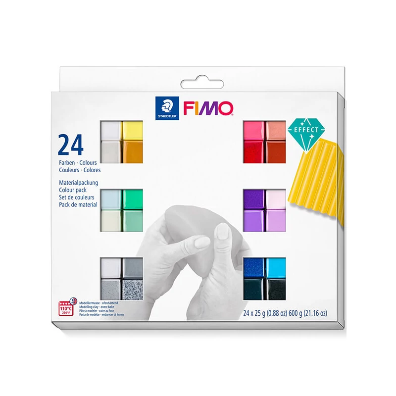 FIMO Effect Colour Pack süthető gyurma készlet, 24x25 g