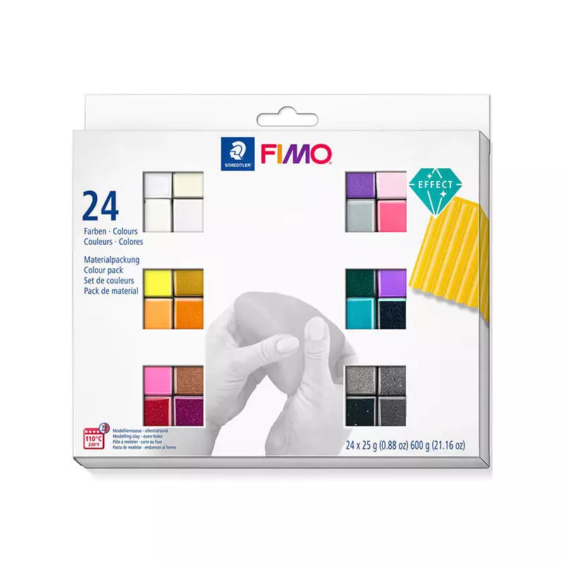 FIMO Effect Colour Pack süthető gyurma készlet, 24x25 g
