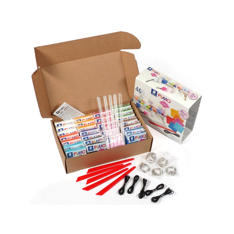 FIMO Soft Basic XXL Set süthető gyurma készlet, 26x57 g kiegészítőkkel
