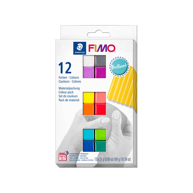 FIMO Soft Colour Pack süthető gyurma készlet, 12x25 g - Brilliant Colours