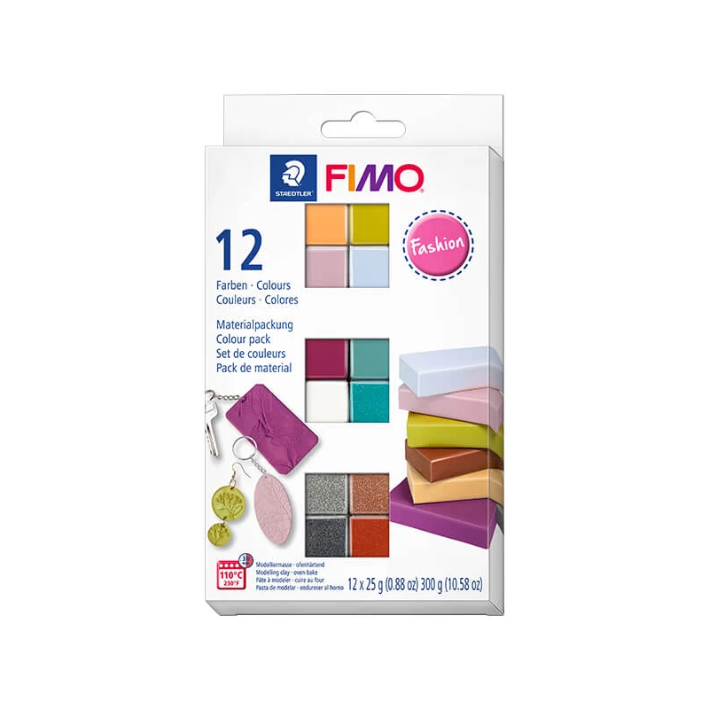 FIMO Soft Colour Pack süthető gyurma készlet, 12x25 g - Fashion Colours