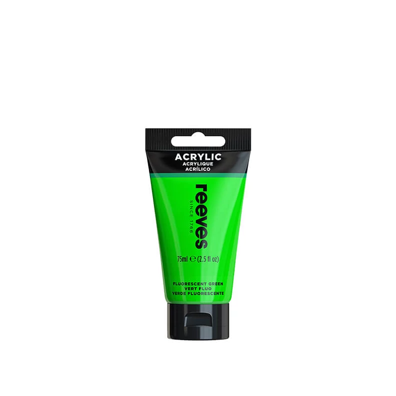 Reeves akrilfesték, 75 ml - fluorescent green