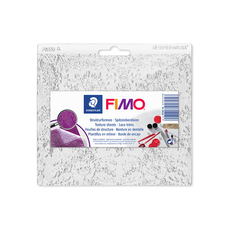 FIMO Felületmintázó, műanyag - csipke, 15,5x16,5 cm