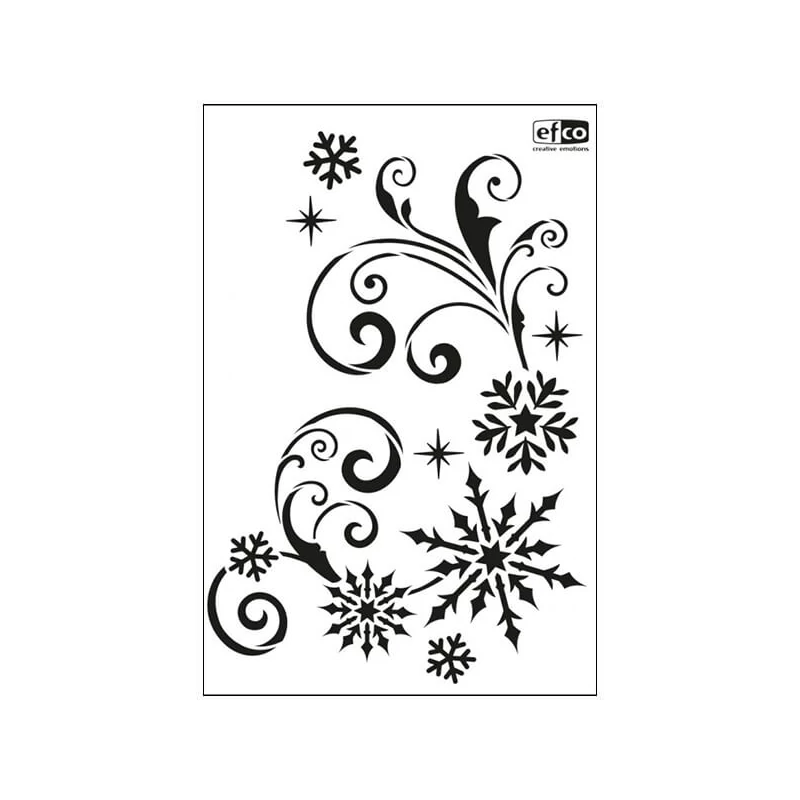 Stencil, 21x30 cm - Hópelyhek és ornamentika