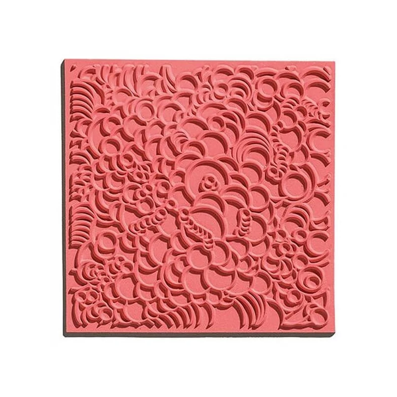 Felületmintázó gumilap, 9x9 cm - Bubbles