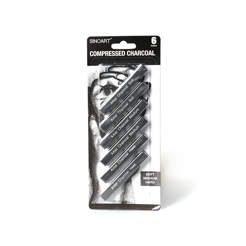Préselt szén készlet, 6 db (soft, medium, hard)