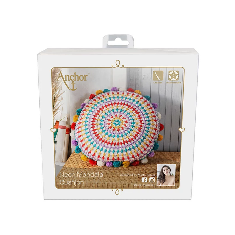 Anchor Mandala párna horgoló készlet - Neon