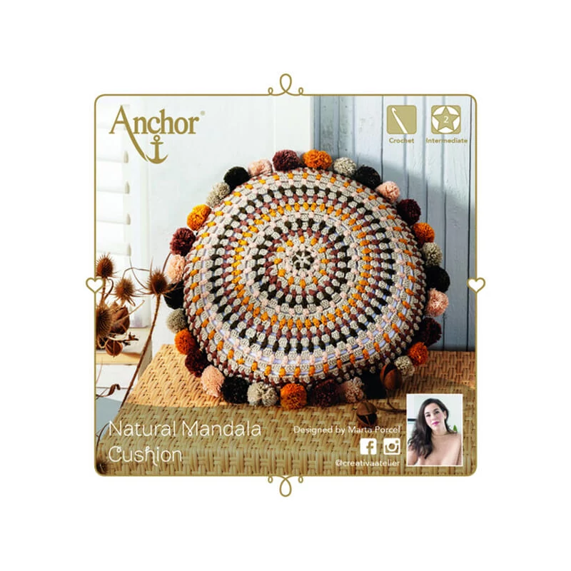 Anchor Mandala párna horgoló készlet - Natúr