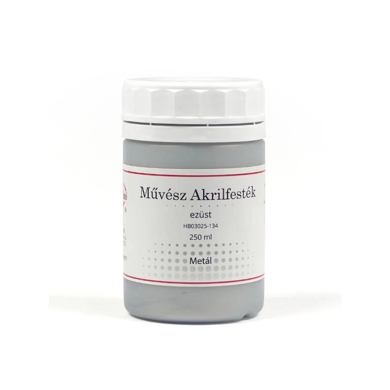 Művész akrilfesték, 250 ml - metál, 134, ezüst