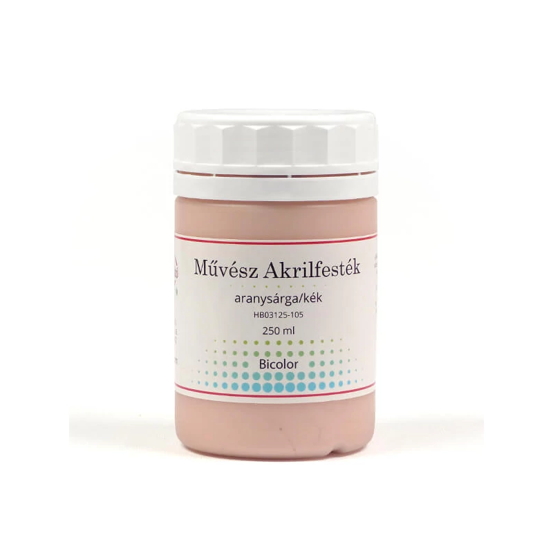 Művész akrilfesték, 250 ml - bicolor, 105, aranysárga/kék